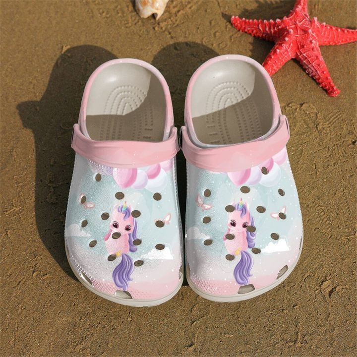 Unicorn Floating Sku 2555 Crocs Crocband Clog Comfortable For Mens Womens Classic Clog Water Shoes
