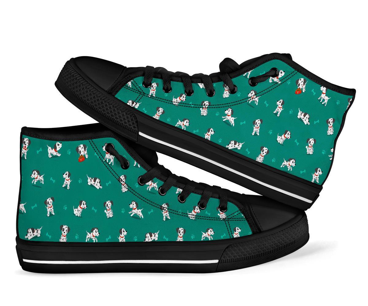 Dog Dalmatian Puppy Pattern Print Men Women’S High Top Shoes