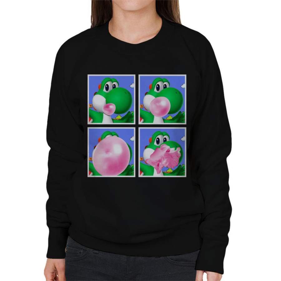 Yoshi Bubblegum Super Mario Women’s Sweatshirt