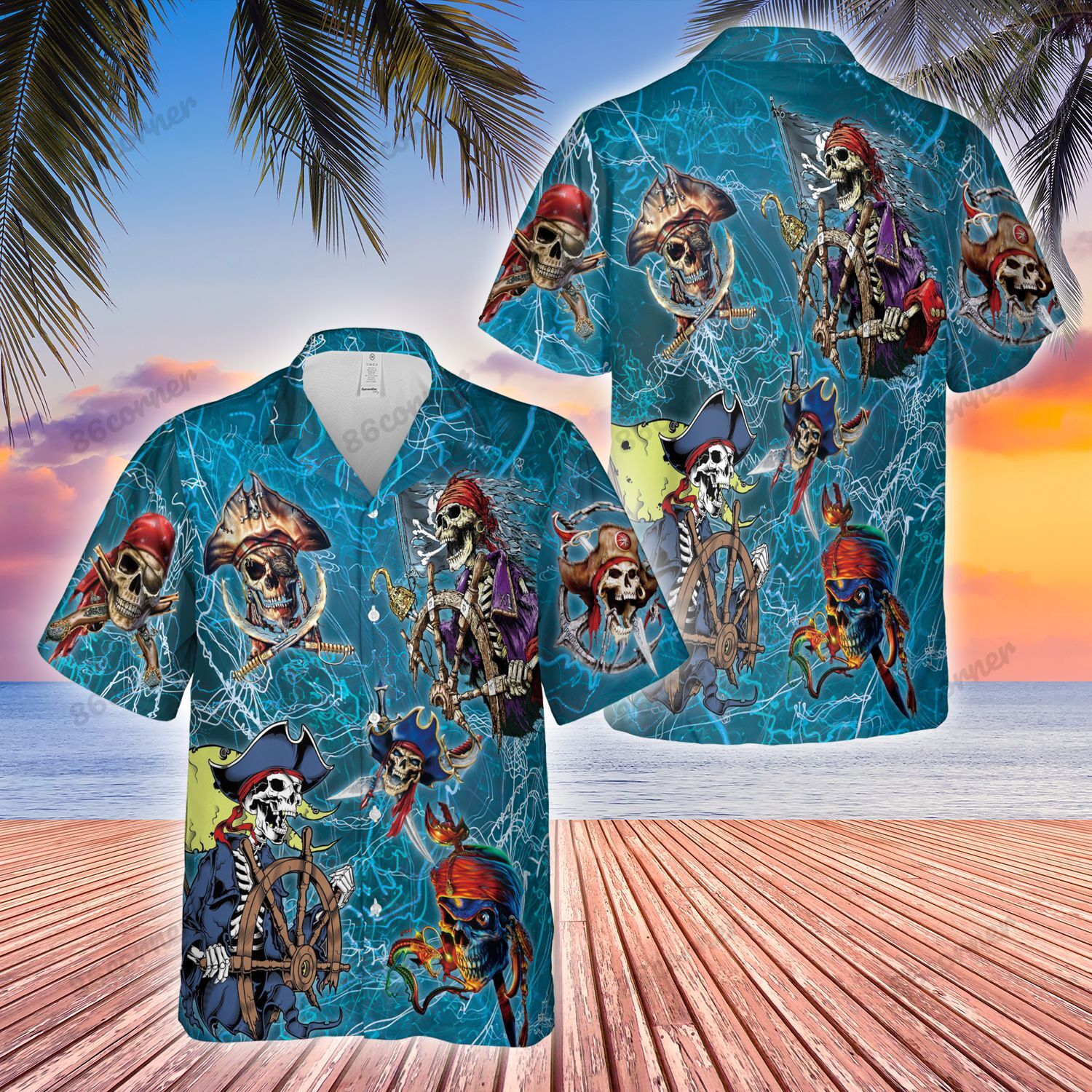 Pirate Skull Hawaiian Shirt Ha49900