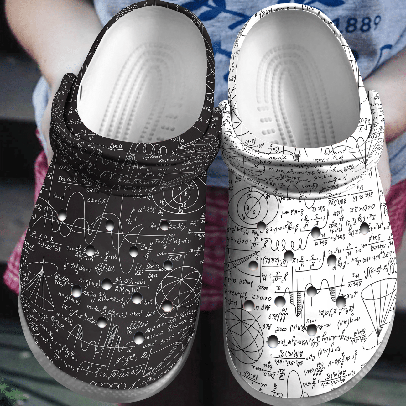 Science Personalized Clog, Custom Name, Text, Color, Number Fashion Style For Women, Men, Kid, Print 3D Mathematics