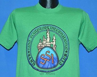 80s Sand Sculptors International Ssi Club La T-shirt  Vintage Tee 8890