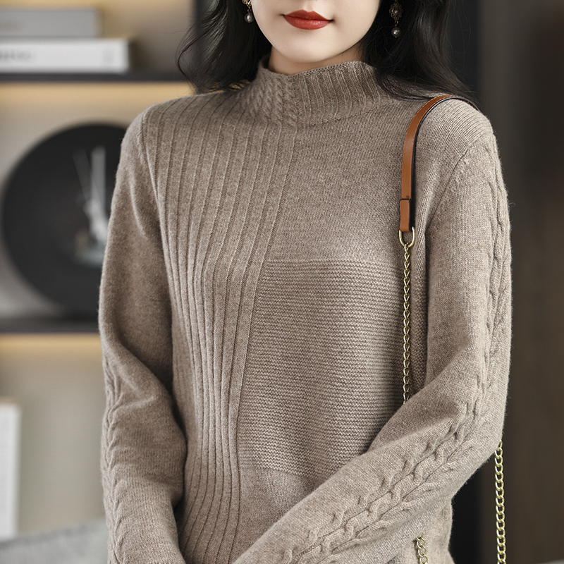 Turtleneck Sweater Women Thick Sweaters 100% Merino Wool Winter 2022 Cashmere Clothes Knitted Pullover Korean Fashion Jumper Top alx