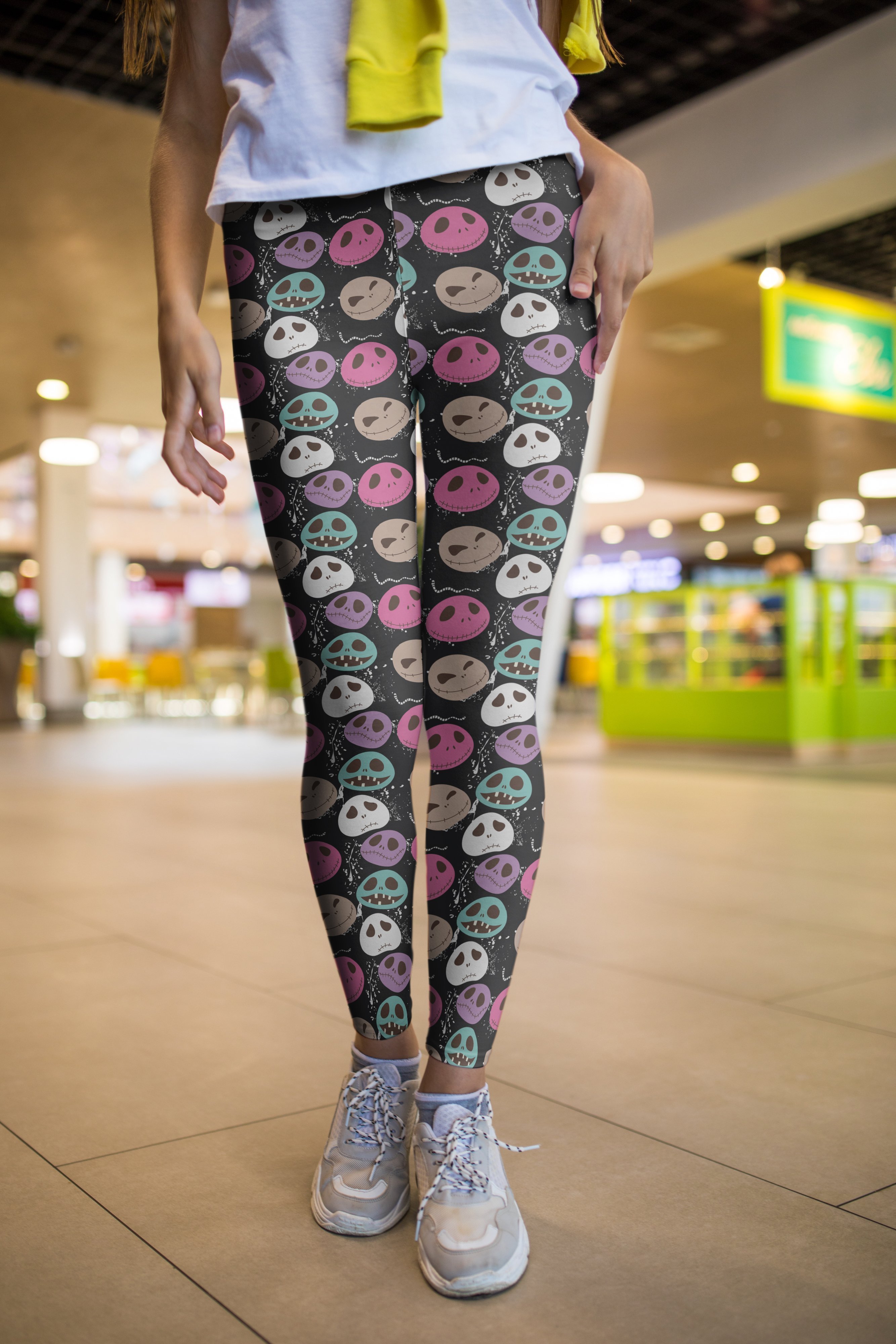 3D All Over Print Many Skull Legging