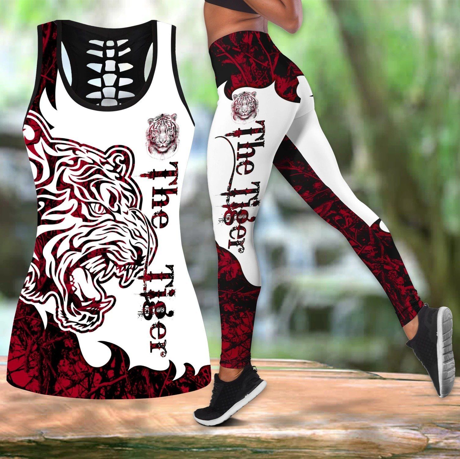 Tiger Leggings – The Tiger Red Tattoo Tank Top And Leggings For Women