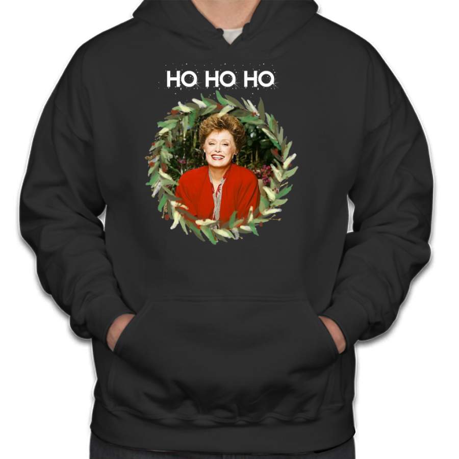 HO HO HO – Blanche Devereaux Christmas from the Golden Girls (White) Hoodie