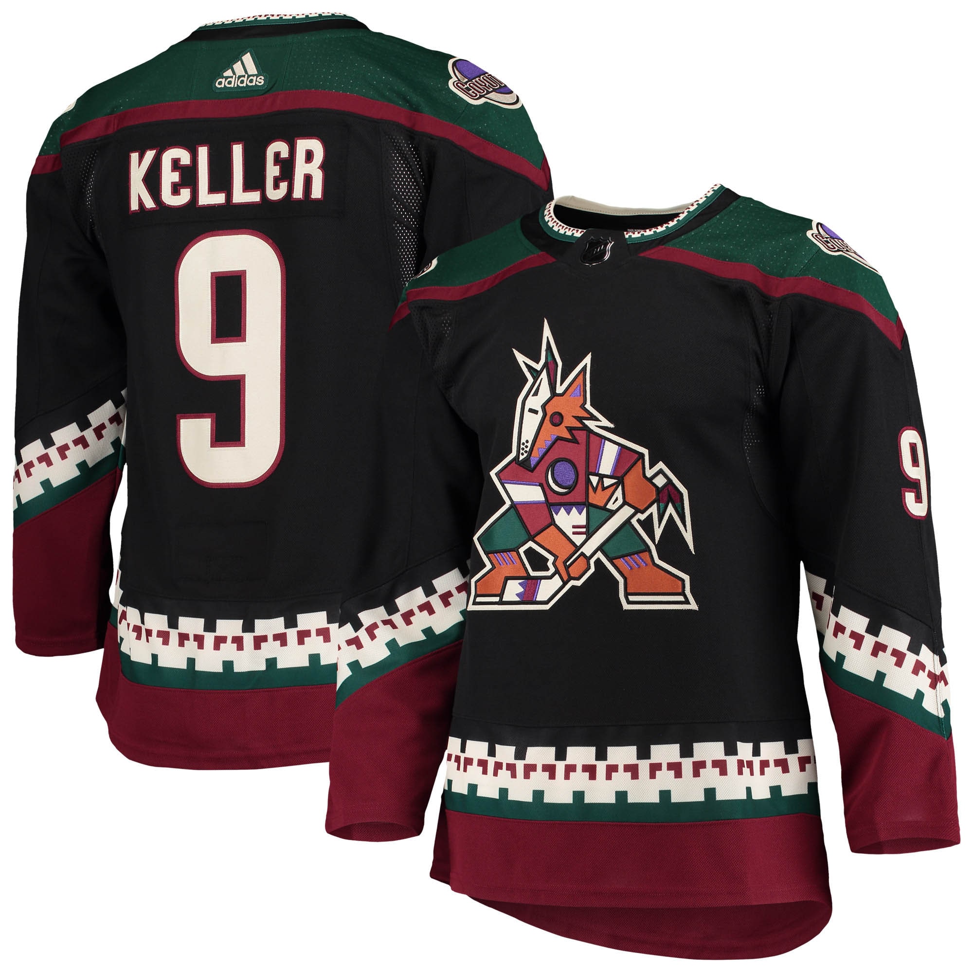 Clayton Keller Arizona Coyotes Home Primegreen Authentic Pro Player Jersey – Black