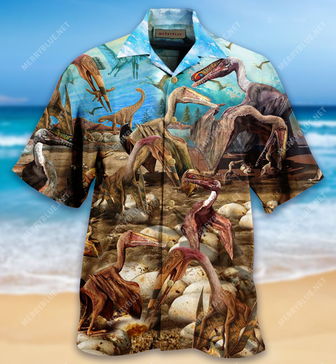 Born To Be King Of Sky Dinosaur Unisex Hawaii Shirt Ha65965