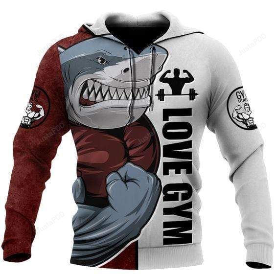 Shark Love Gym Hoodie 3D