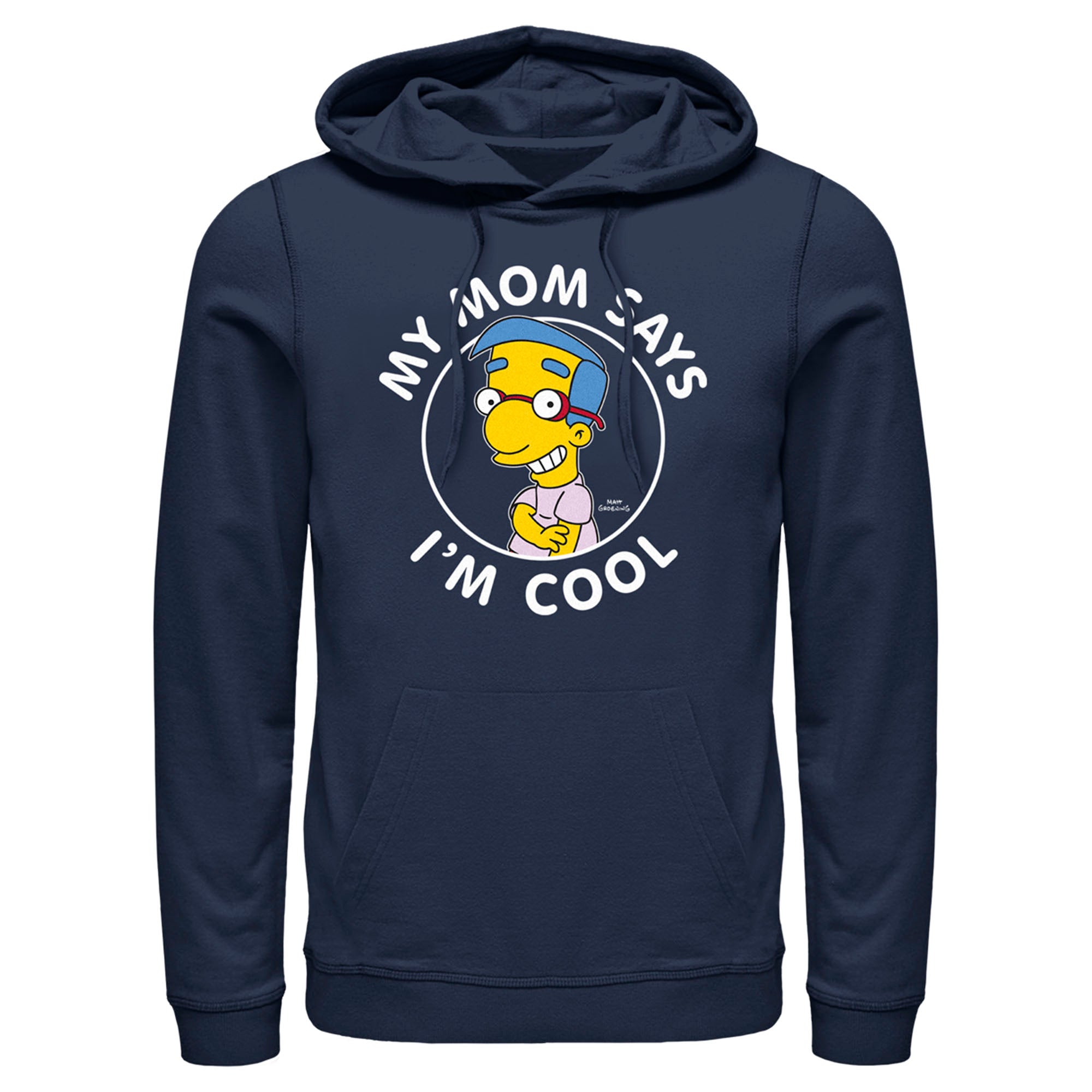 The Simpsons Men’S Millhouse My Mom Says I’M Cool  Pull Over Hoodie