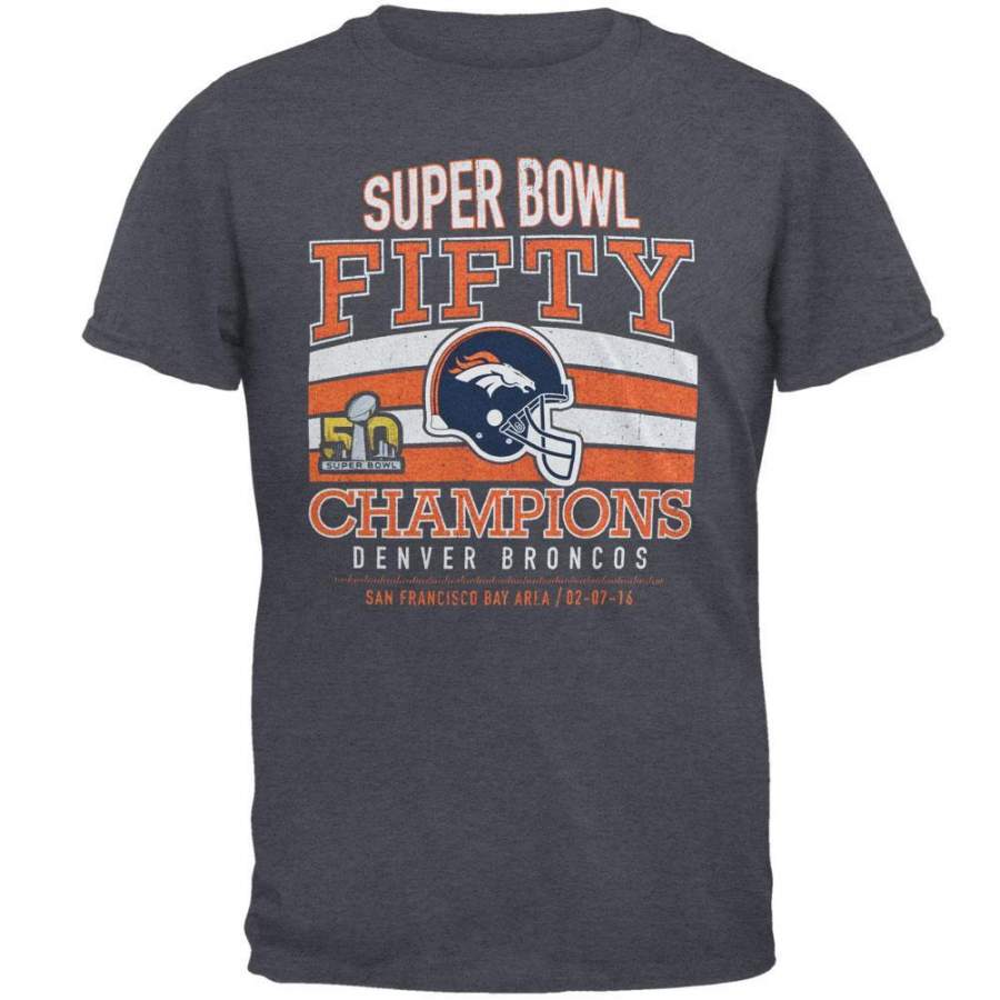 Denver Broncos – Super Bowl 50 Champions Classic Game Tri-Blend Adult T-Shirt