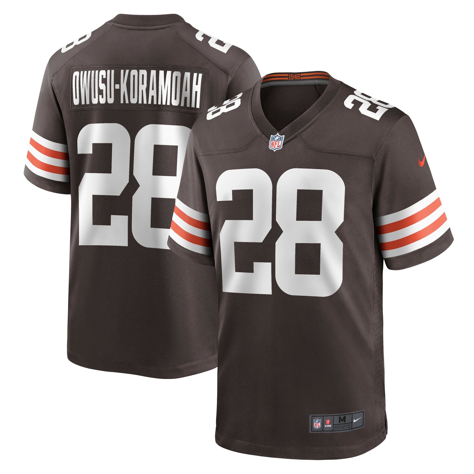 Cleveland Browns Jeremiah Owusu-koramoah Brown 2021 NFL Draft Pick Player Game Mens Jersey Gift For Browns Fans