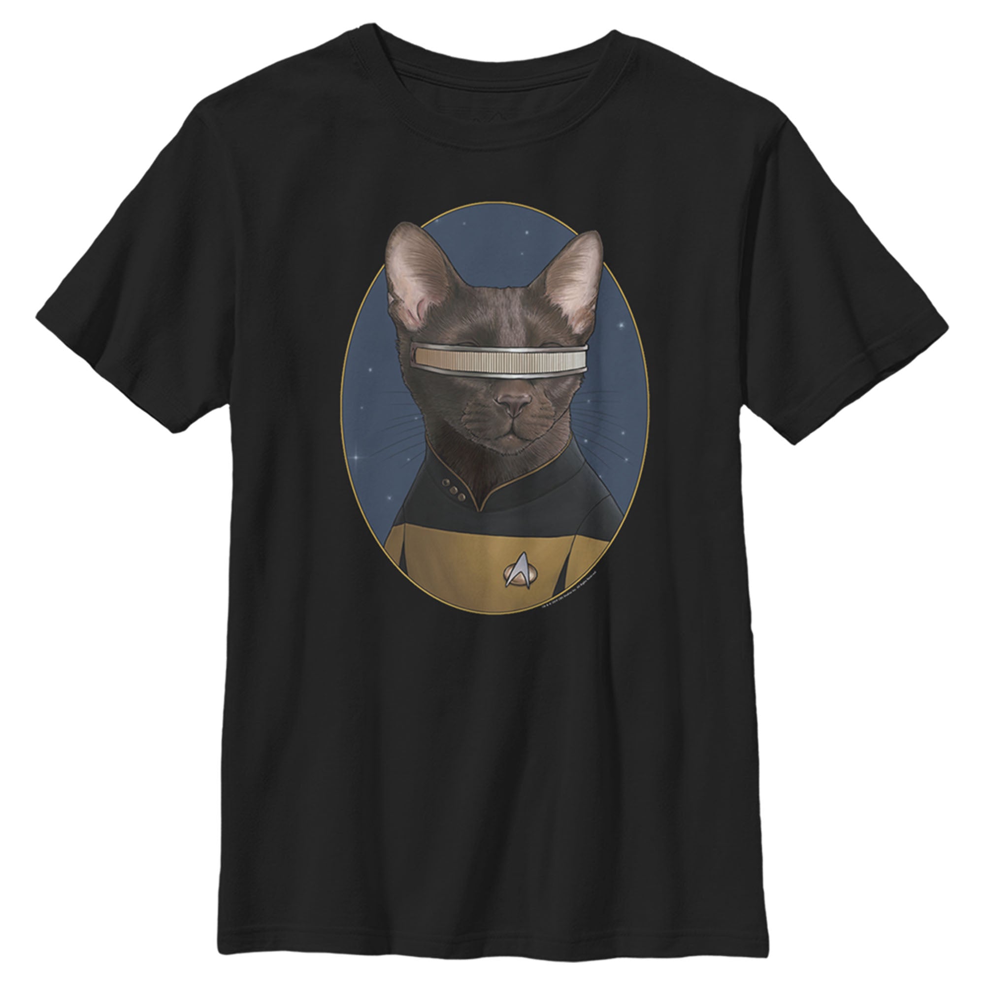 Boy’S Star Trek: The Next Generation Lieutenant Commander Geordi La Forge Cat T-Shirt