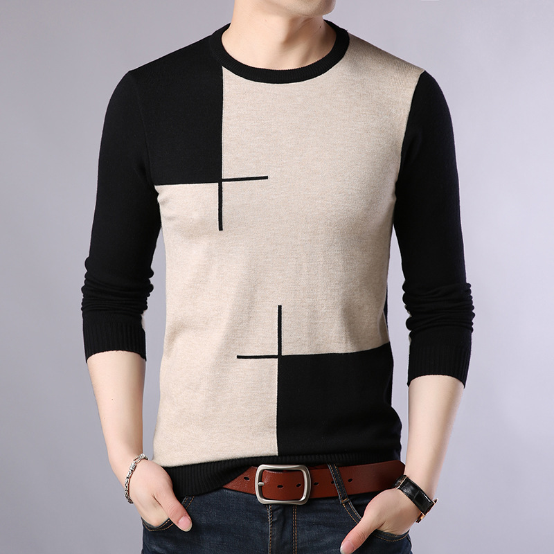 2022 Autumn Casual Men’s Sweater O-Neck Slim Fit Knittwear Mens Sweaters Pullovers Pullover Men Pull Homme M-3XL alx