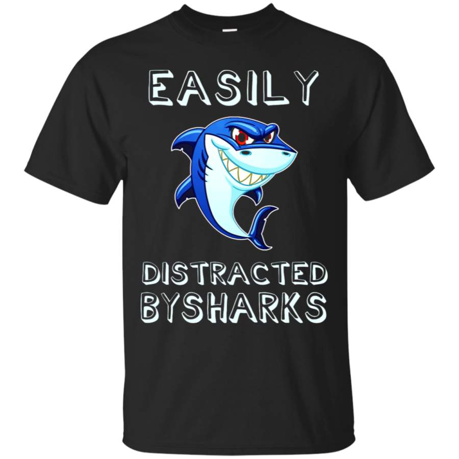 AGR Easily Distracted By Sharks Animal T-Shirt