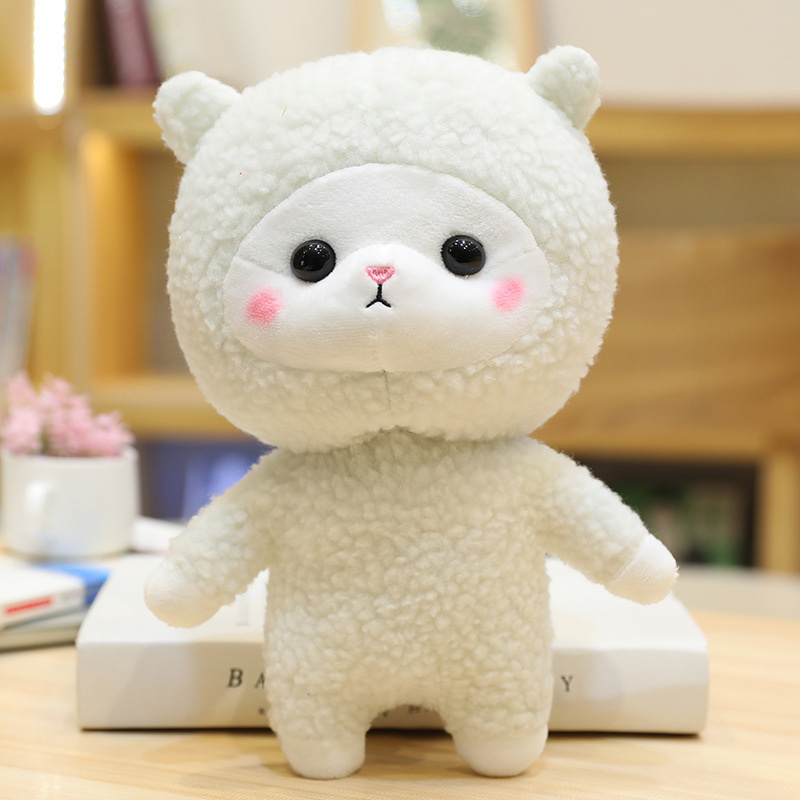 30CM Cartoon LaLafanfan Kawaii Cafe Mini Sheep with Clothes Plush Soft Stuffed Animal Dolls Christmas Gift for Children Toy alx