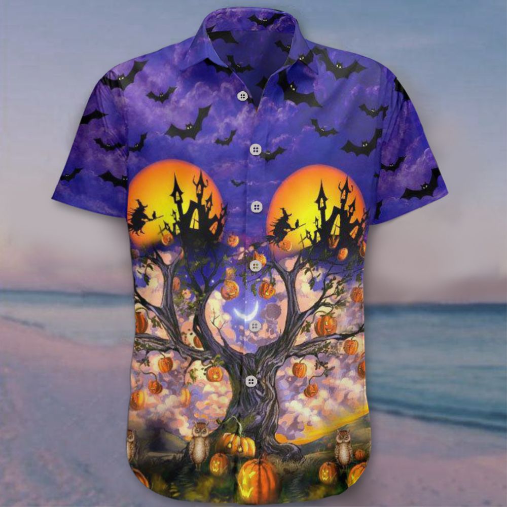 Halloween Hawaii Shirt Pumpkin Themed Aloha Ha33055