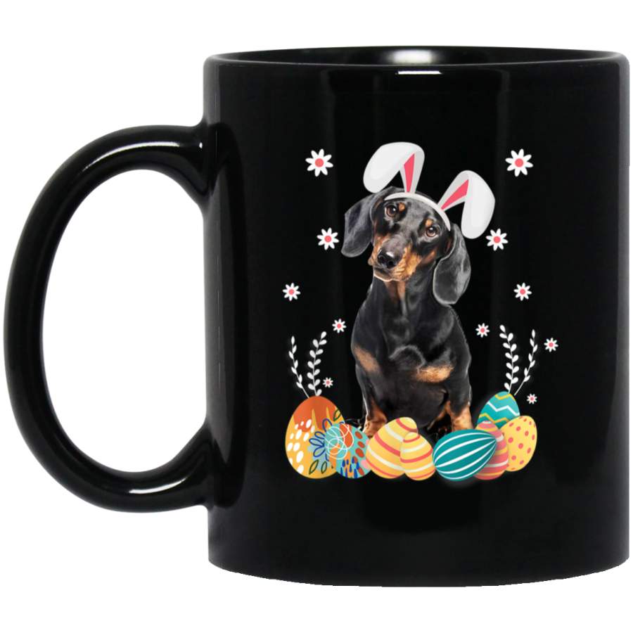 Cute Easter Dachshund Egg Funny Rabbit Ears  Eggs Gift Mug