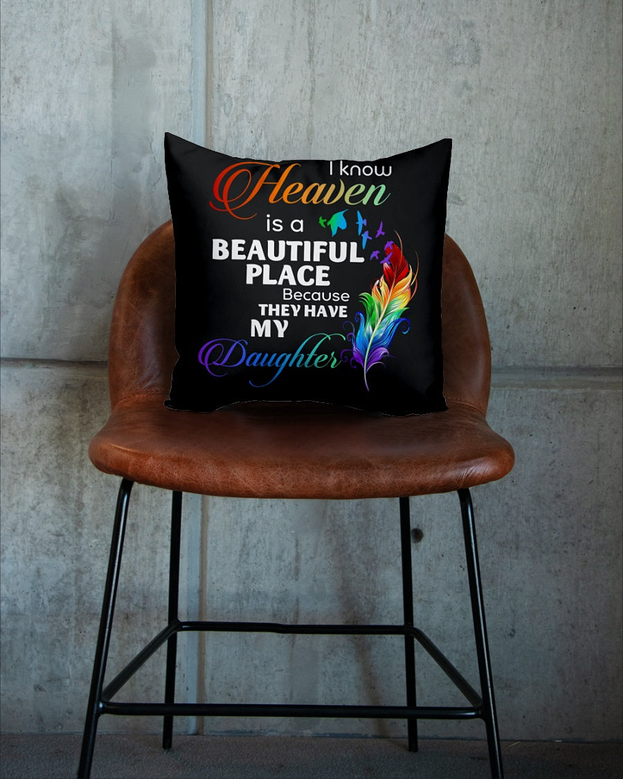 Heaven Is A Beautiful Place, Square Pillow Best Mother S Day Gift Ideas, Mother’S Day Gift For Mom, Thank You Gifts For Mother S Day