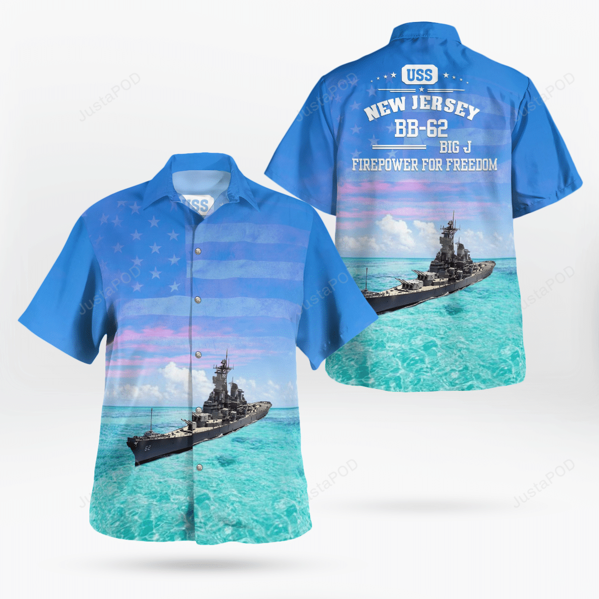 Navy Uss New Jersey Battleship Hawaii Shirt Ha23464