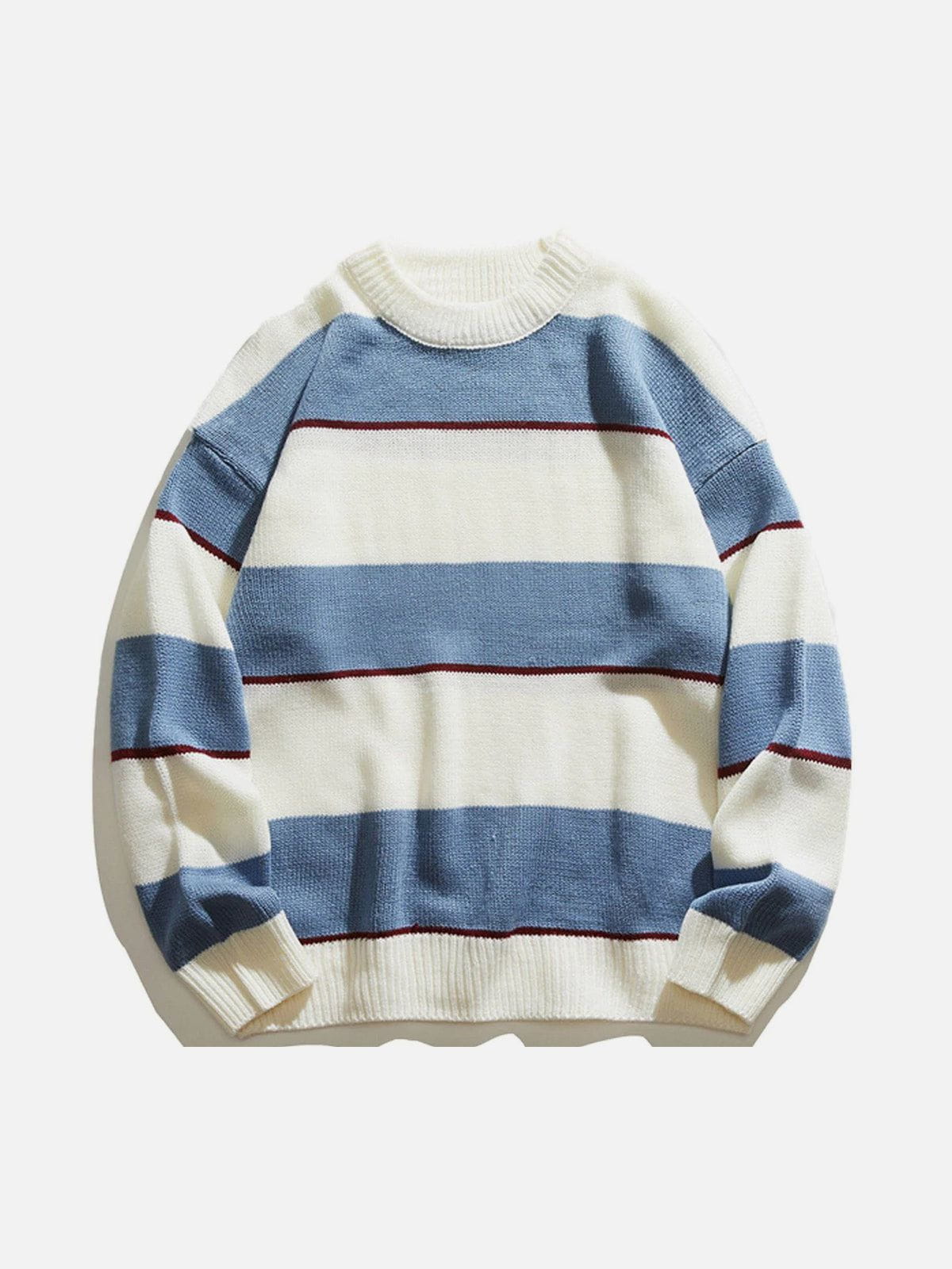 Talishko™ – Stitching Stripes Knit Sweater