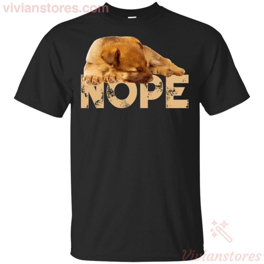 Nope Lazy German Shepherd Puppy Sleeping All The Day Cute T-Shirt For Pet Lovers HA07