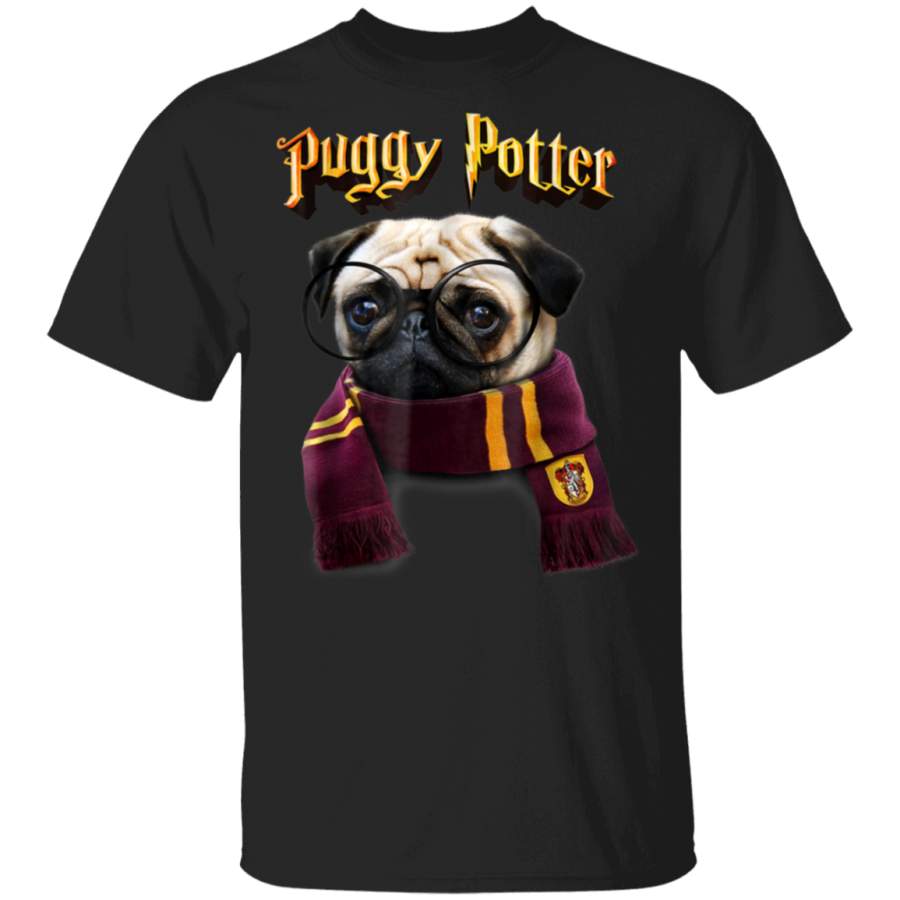 Puggy Potter magic wizard Pug Shirt – Funny Pug Tshirt