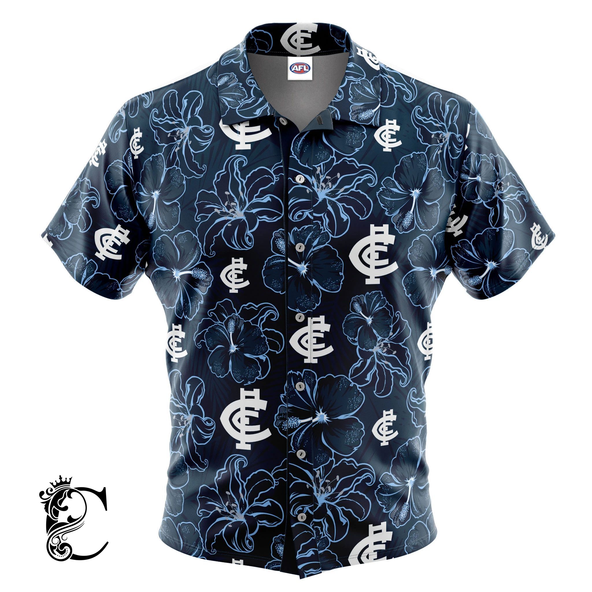 Afl Carlton ‘Floral’ Hawaiian Shirt