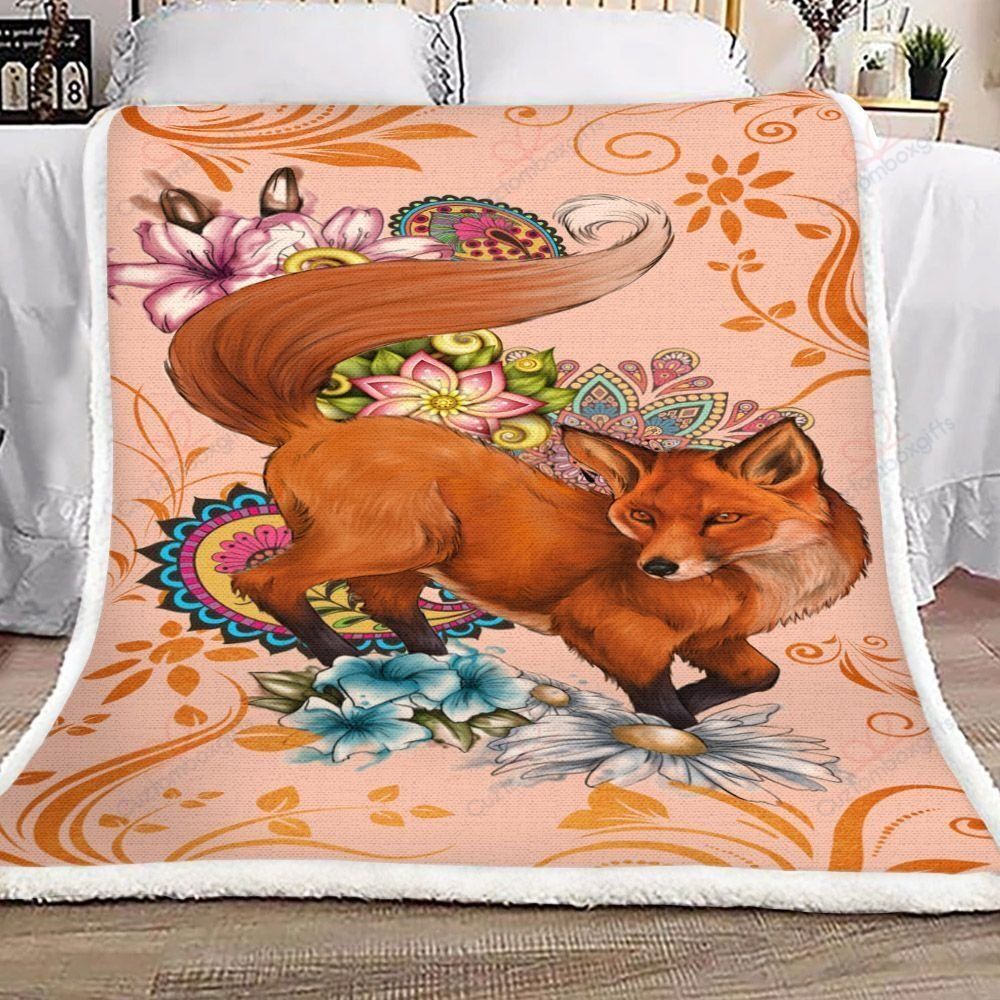 Fox Flower Mmc1211838 Fleece Blanket