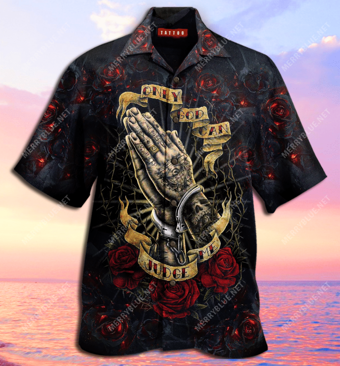 Get Now Only God Can Judge Me Tattoo Unisex Hawaii Shirt Ha41291