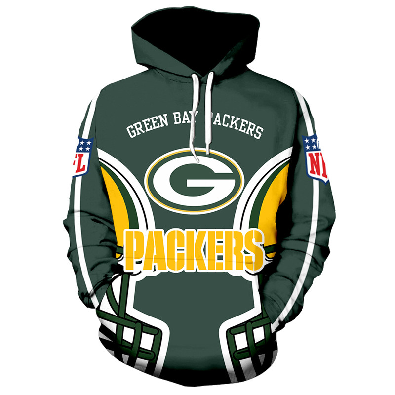 Green Bay Packers Zip Hoodie Pullover Sweatshirt For Fans