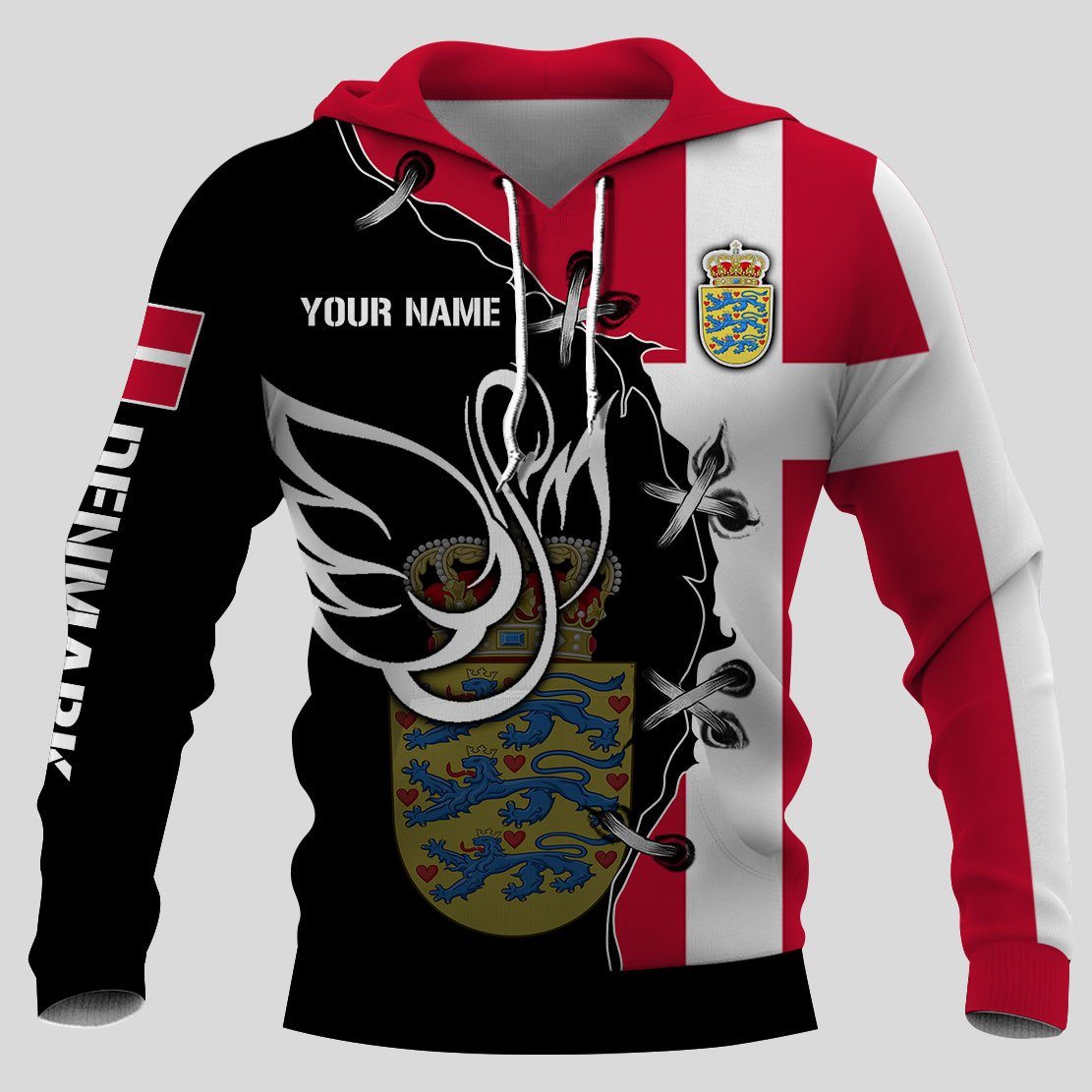 Denmark Swan Mute Hoodies And T-Shirts 3D Full Printing