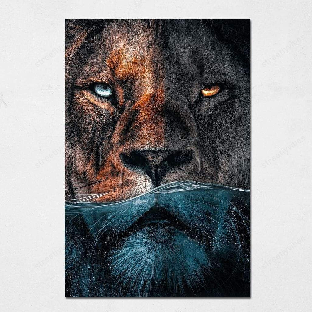 Diving Lion Canvas