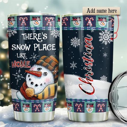 Realtorgift X Snowman Snow Place Personalized Kd2 Stainless Steel Tumbler, Personalized Tumblers, Tumbler Cups, Custom Tumblers