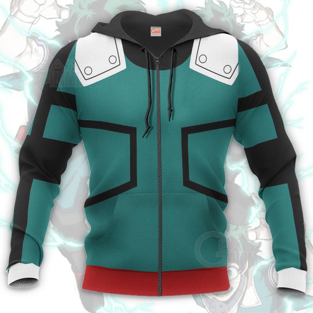 Deku Izuku Midoriya Shirt Costume My Hero Academia Anime Hoodie Sweater ...