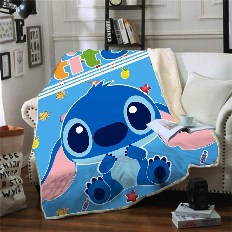 Stitch Lilo & Stitch  #11 Blanket Super Soft Cozy Sherpa Fleece Throw Blanket for Men Boys