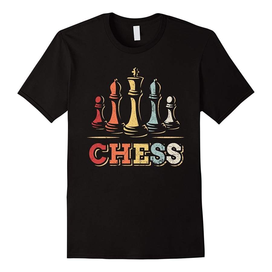 Vintage Chess T-shirt Mens T Shirt Short Sleeve T- Shirt