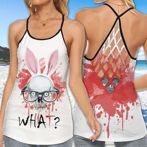 Rabbit Skull What Cross Tank Top – Legging 3D