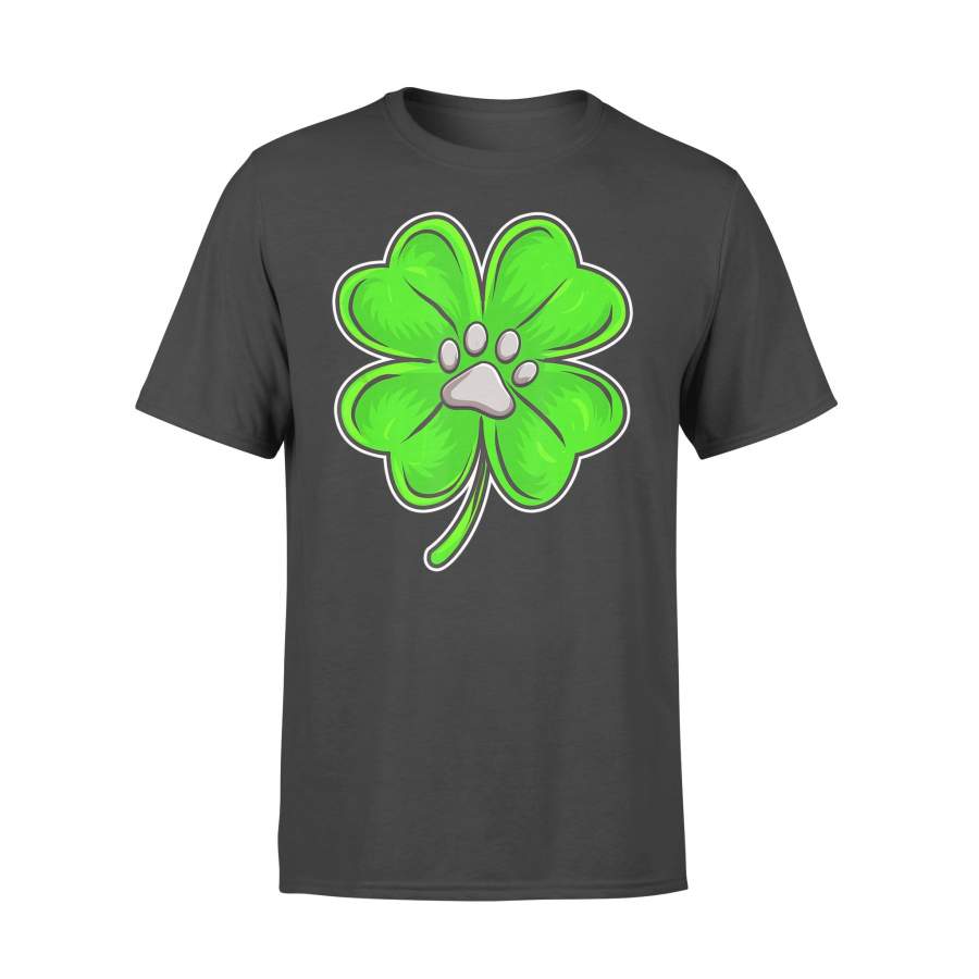 4 Leaf Clover Puppy Paw Shamrock for St Patricks Day T-Shirt – Standard T-shirt