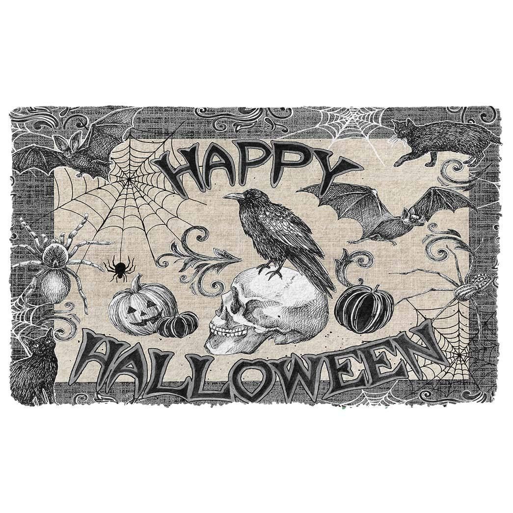 Alohazing 3D Happy Halloween Doormat