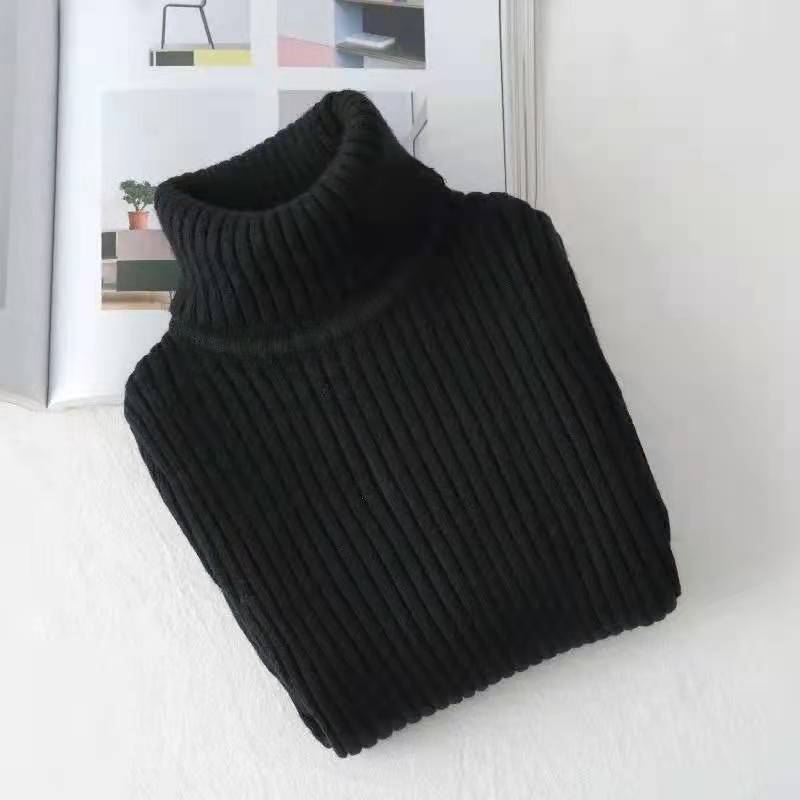 Autumn Boys Girls Turtleneck Sweaters Winter Kids Clothes Warm Pullovers Girls Knitted Sweater Baby Boy Wool Coat Tops 2Y-9Y alx