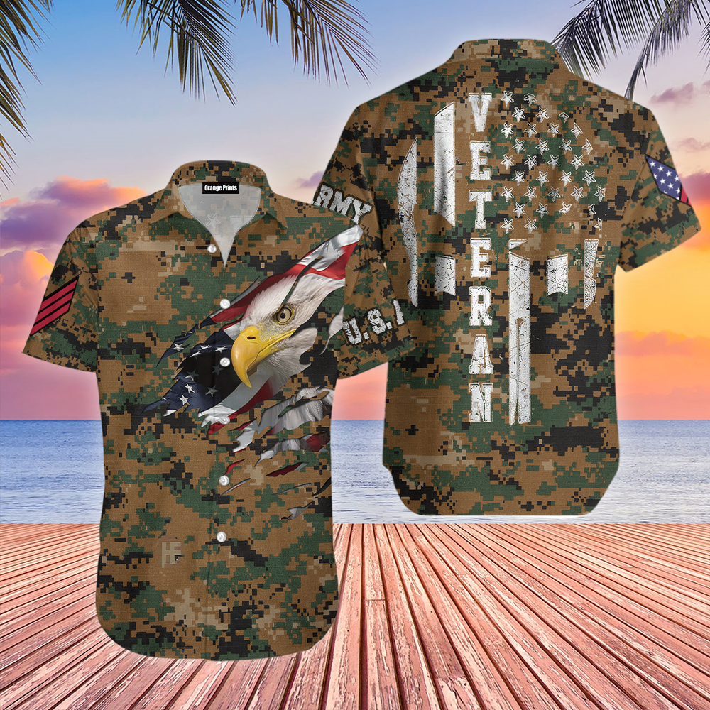 Amazing Camo Us Marine Corps Veteran From The Heart Hawaii Shirt For Men Women Ha10292