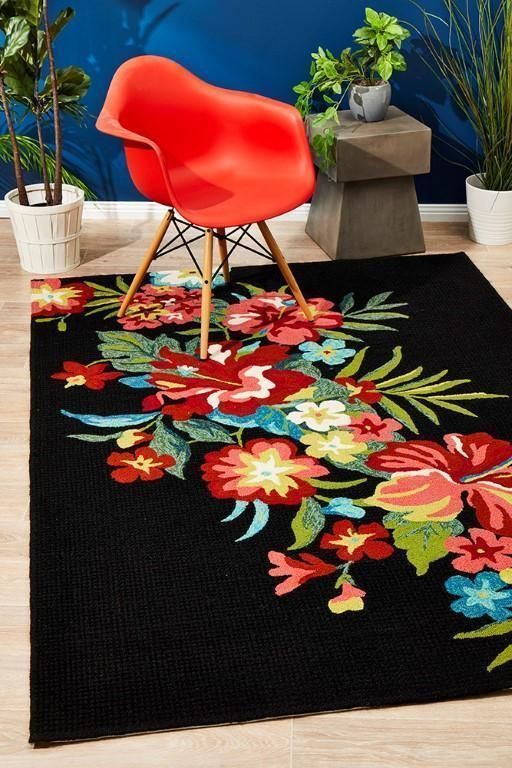 Black Floral Limited Edition  Sku 263289 Rug