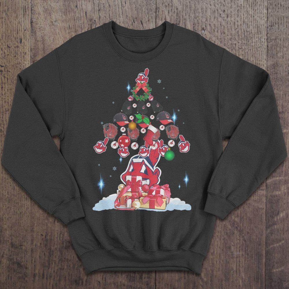 Cleveland Indians Christmas Tree Christmas Gift Trending Design Shirt