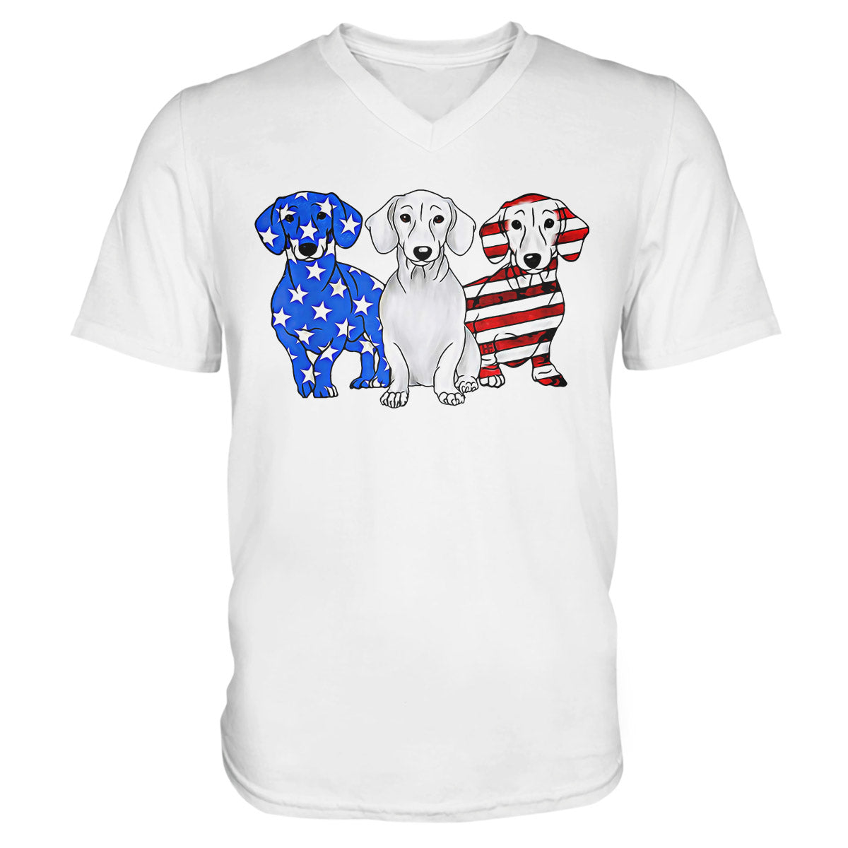 Dachshund Lovers Shirt 06 Ez01 1009 Men V-Neck T-Shirt