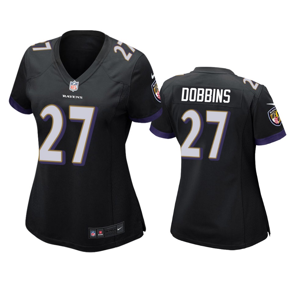 Baltimore Ravens J.k. Dobbins Black 2020 NFL Draft Game Jersey