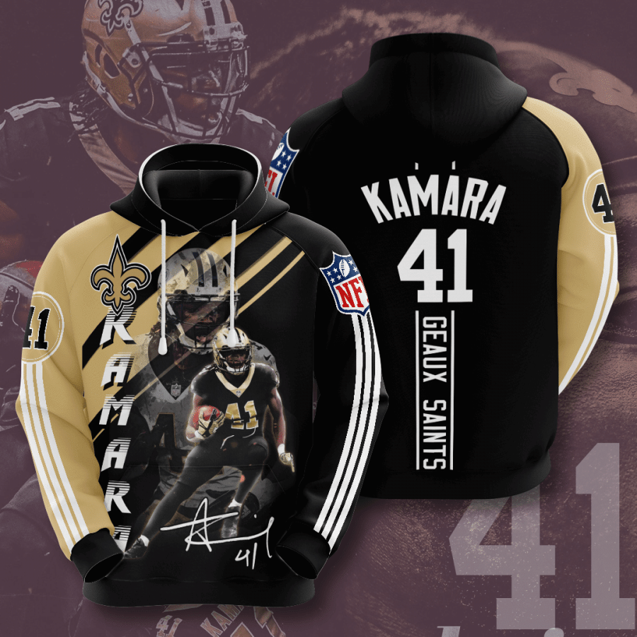 New Orleans Saints Alvin Kamara 90 Unisex 3D Hoodie Gift For Fans