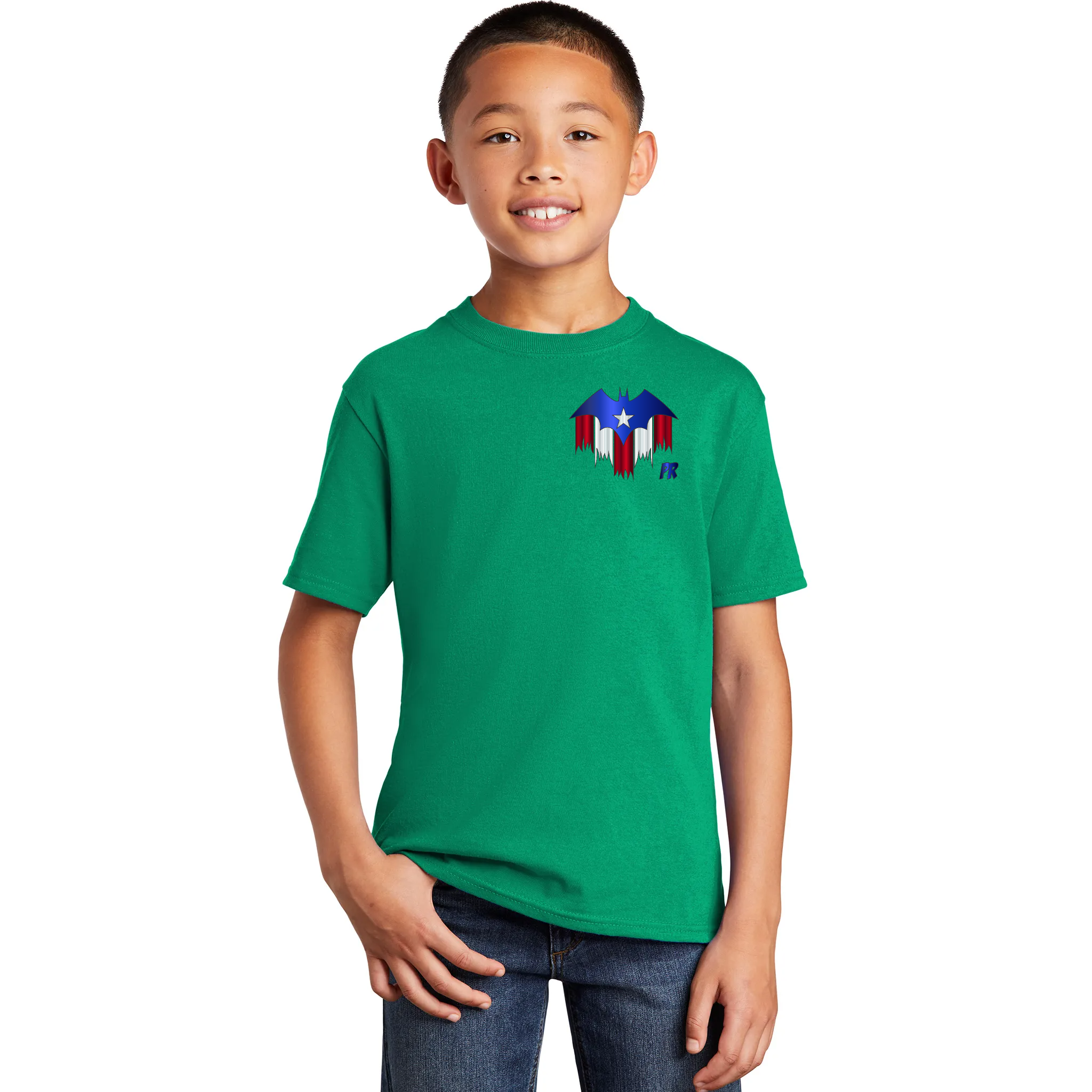 Puerto Rican Batman Front And Back Image Kids T-Shirt