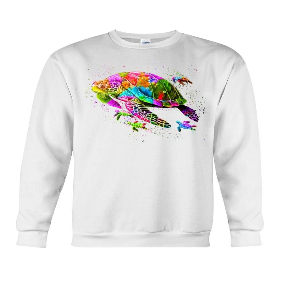 Colorful Turtles Simple Unique Custom Design For Animal Lovers Sweatshirt