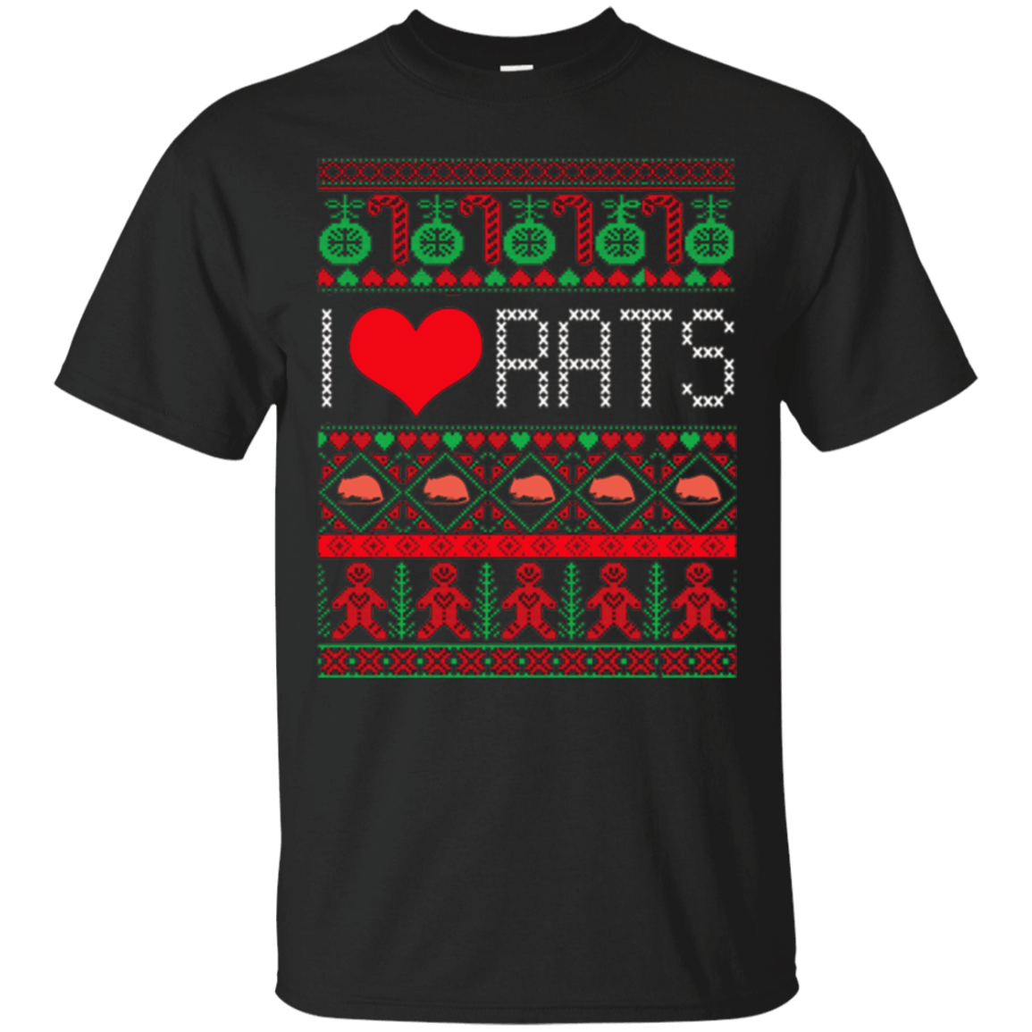 Buy I Love Rats Christmas Cute Rat Ugly Sweater Mom, Dad, Kids